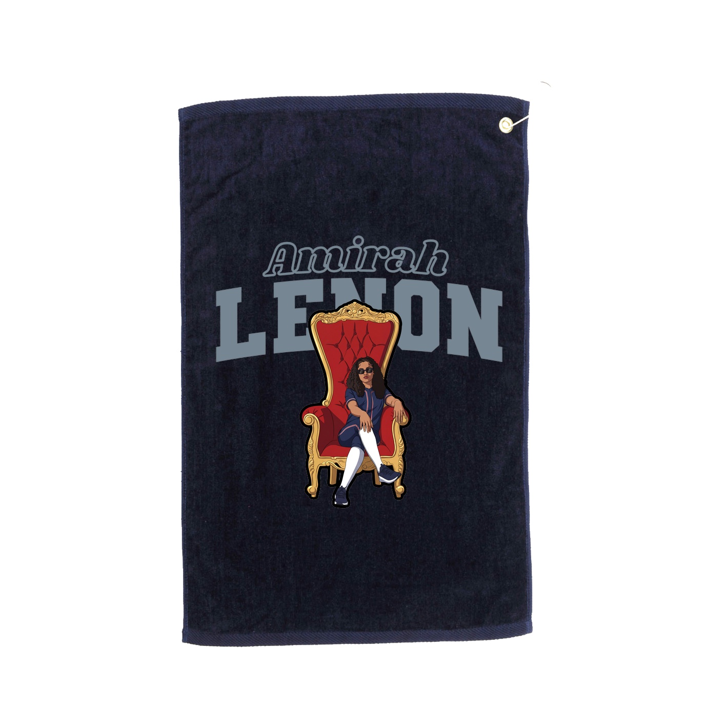 Golf Towel — Name Arch in Navy