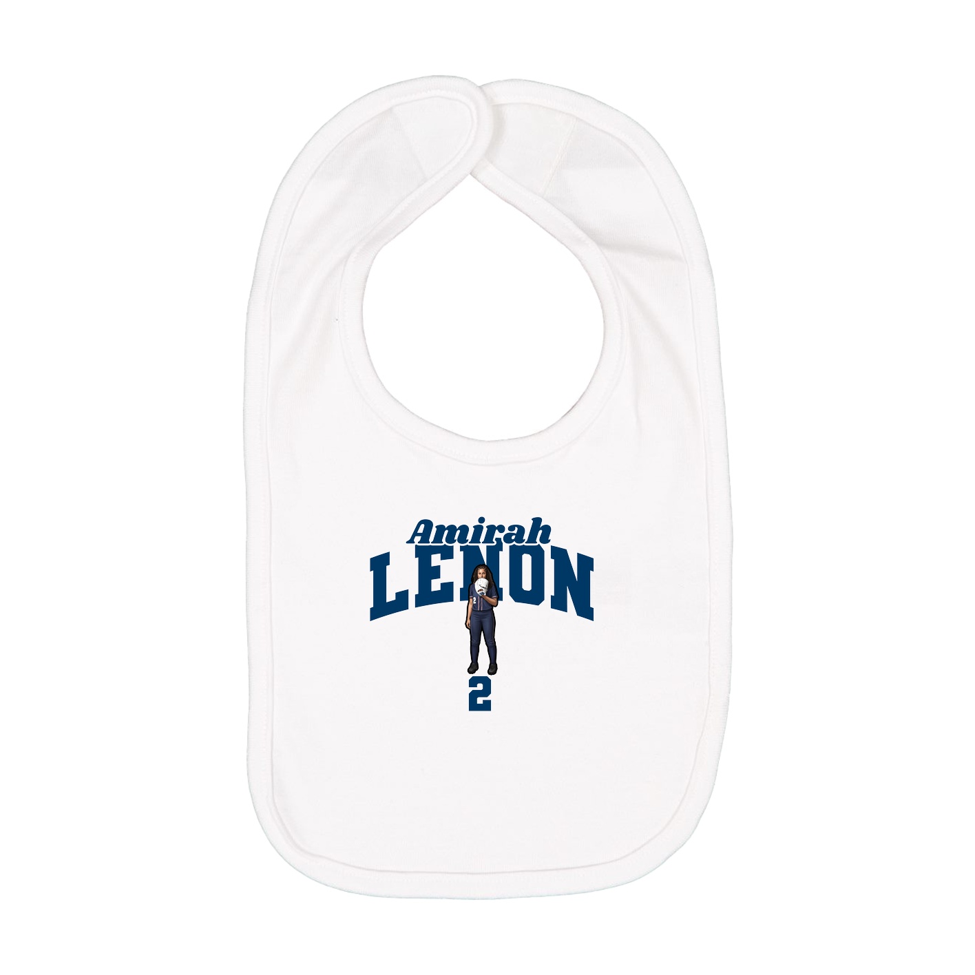 Infant Bib — Signature Arch in White