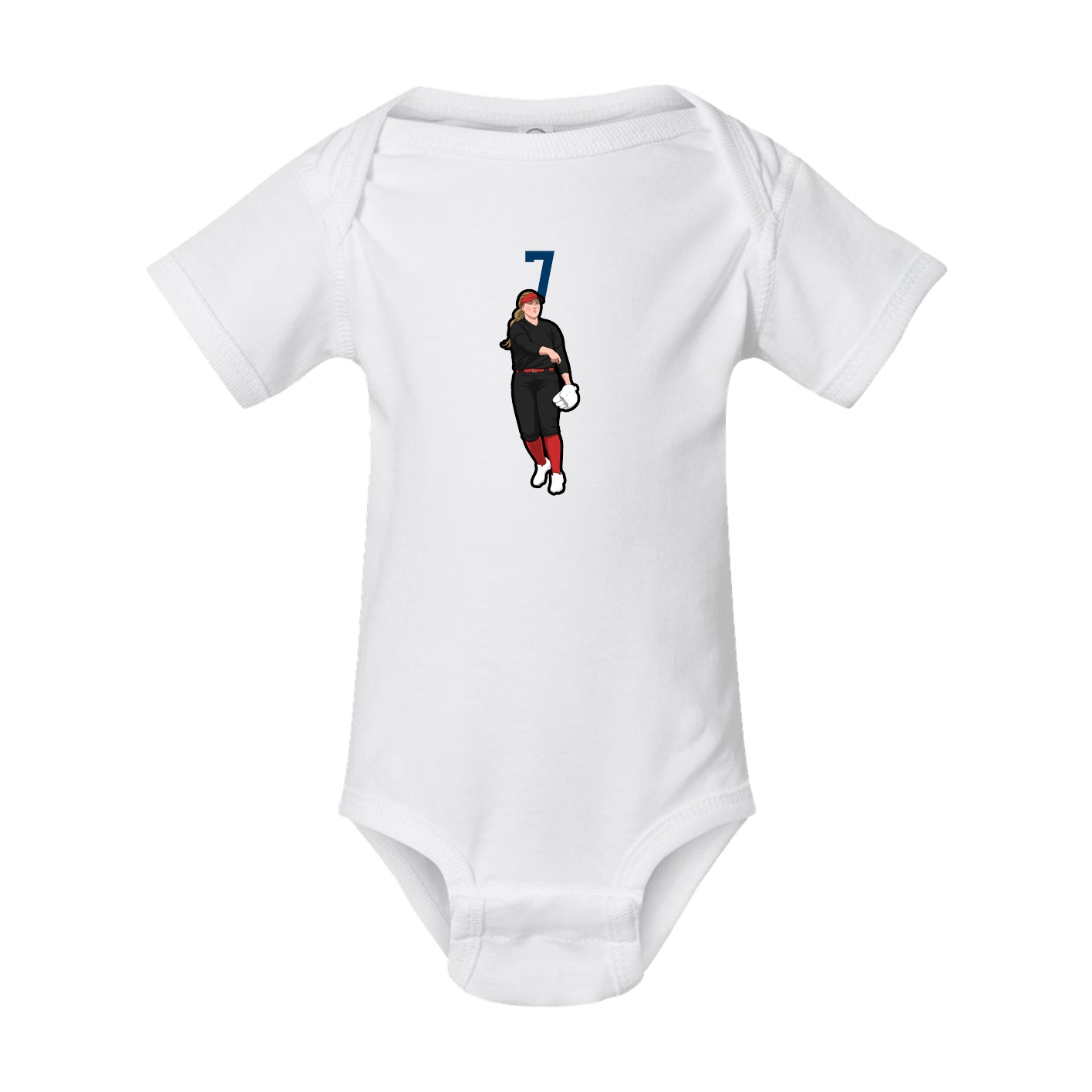 Baby Onesie — Number Top in White
