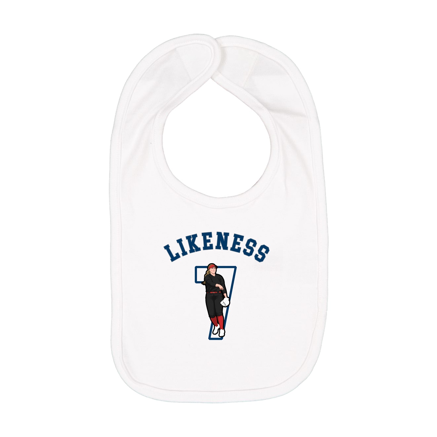 Infant Bib — Shirsey Arch in White