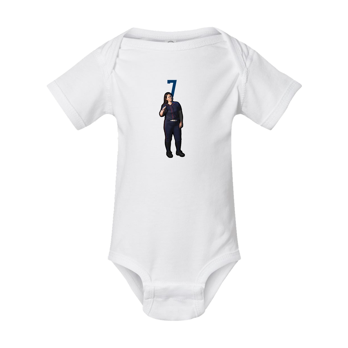 Baby Onesie — Number Top in White