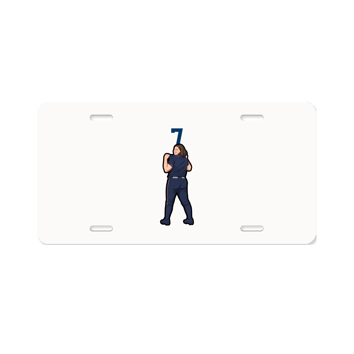 License Plate — Number Top in Classic