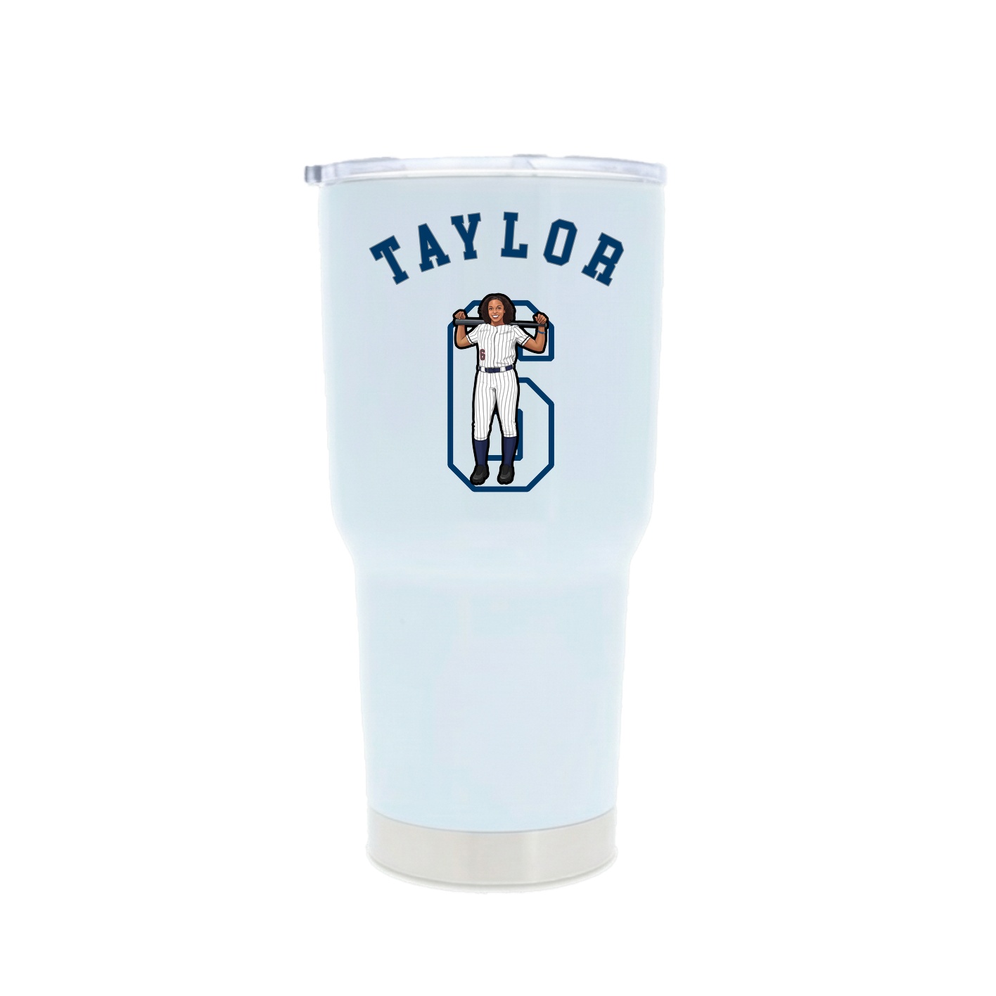 30oz Stainless Steel Tumbler — Shirsey Arch in White