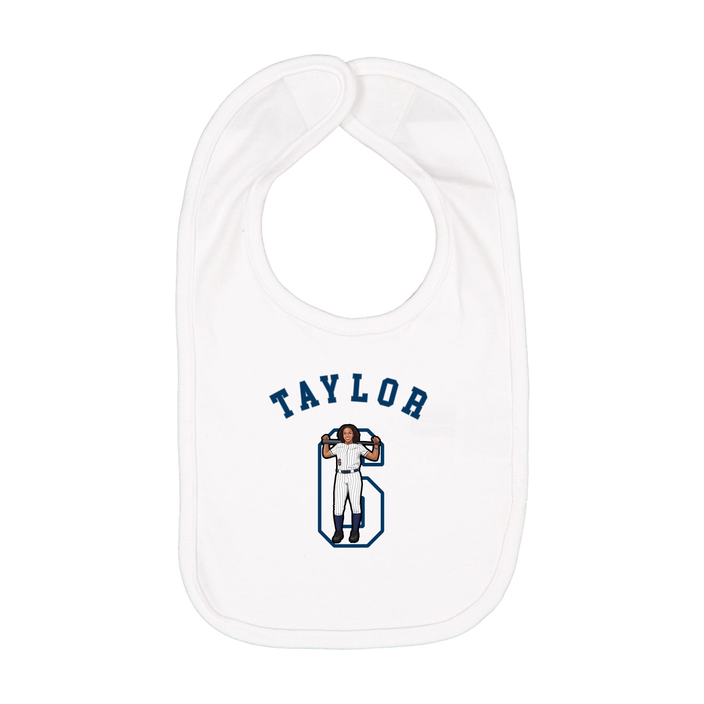 Infant Bib — Shirsey Arch in White