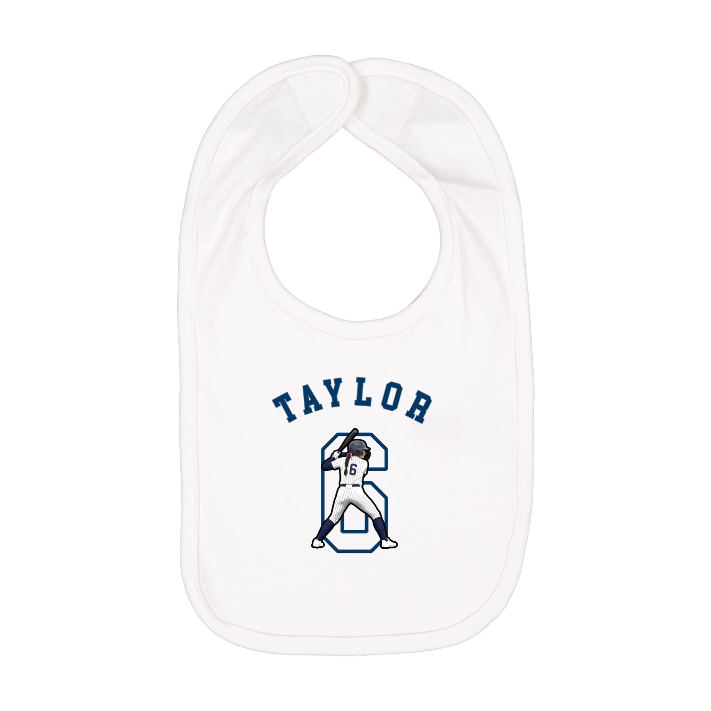 Infant Bib — Shirsey Arch in White