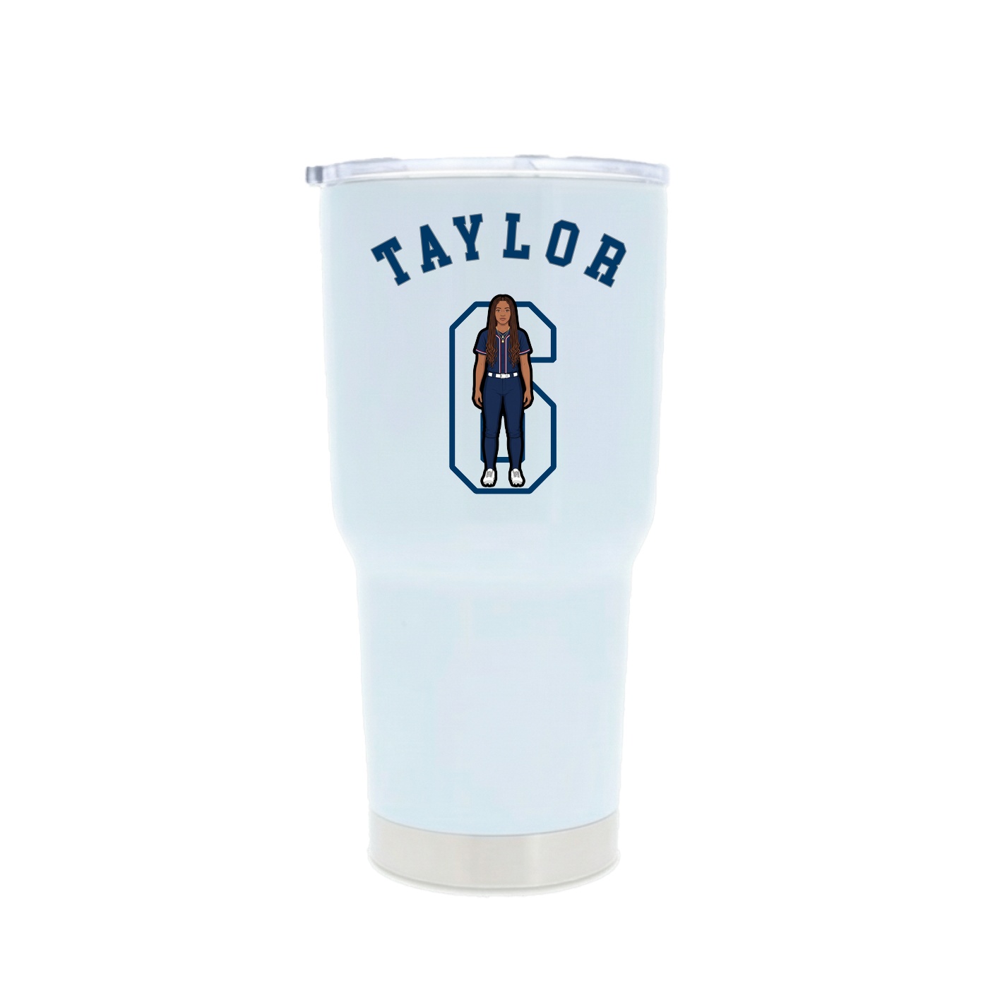 30oz Stainless Steel Tumbler — Shirsey Arch in White