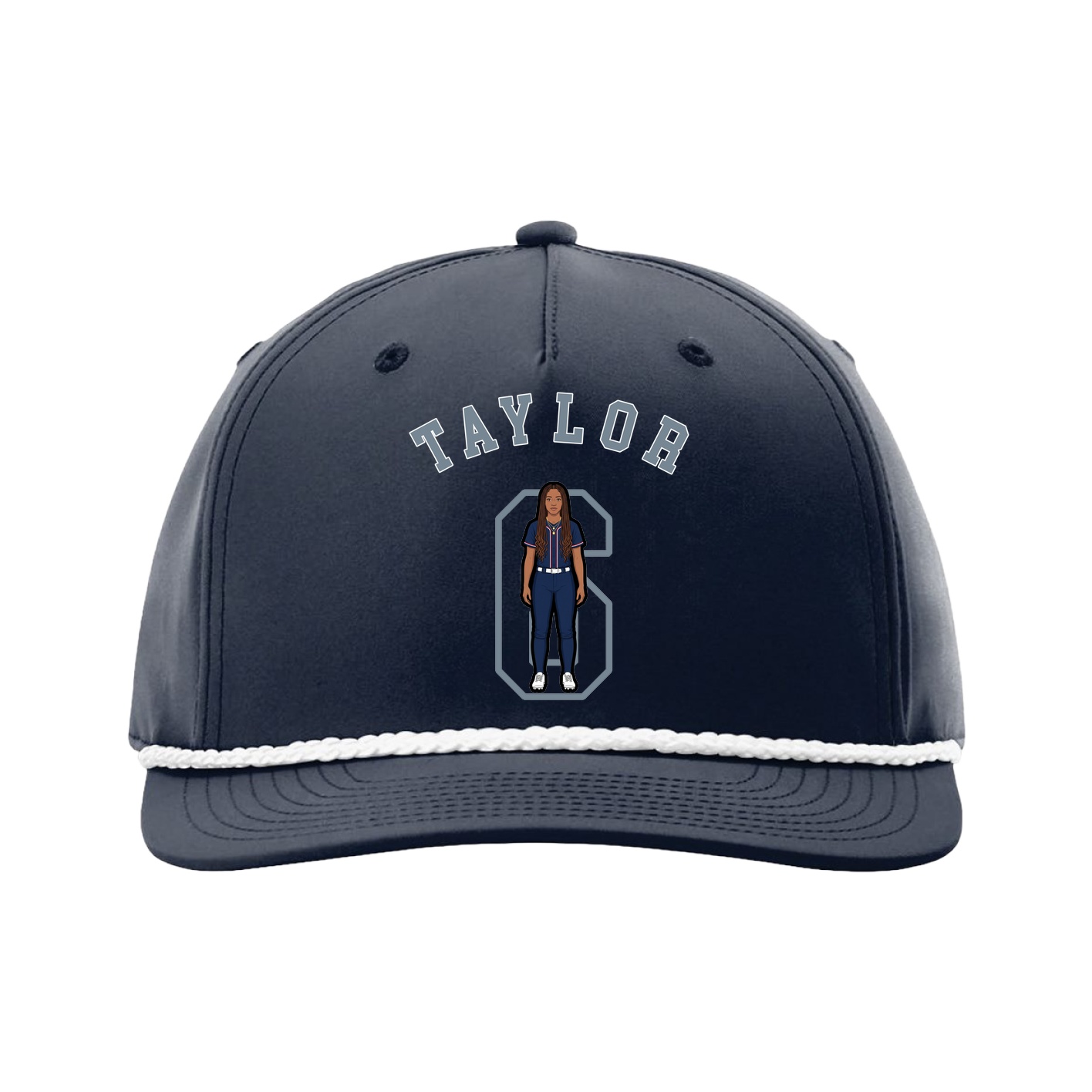 Five-Panel Classic Rope Cap — Shirsey Arch in Navy