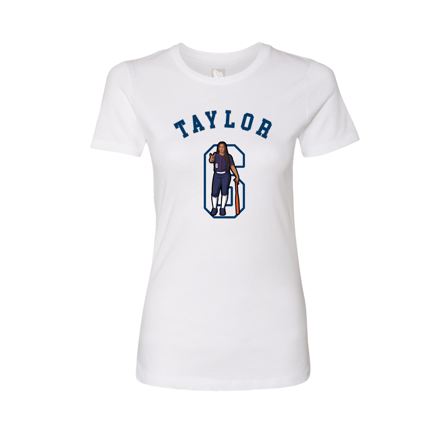 Fitted Women's Tee — Shirsey Arch in White
