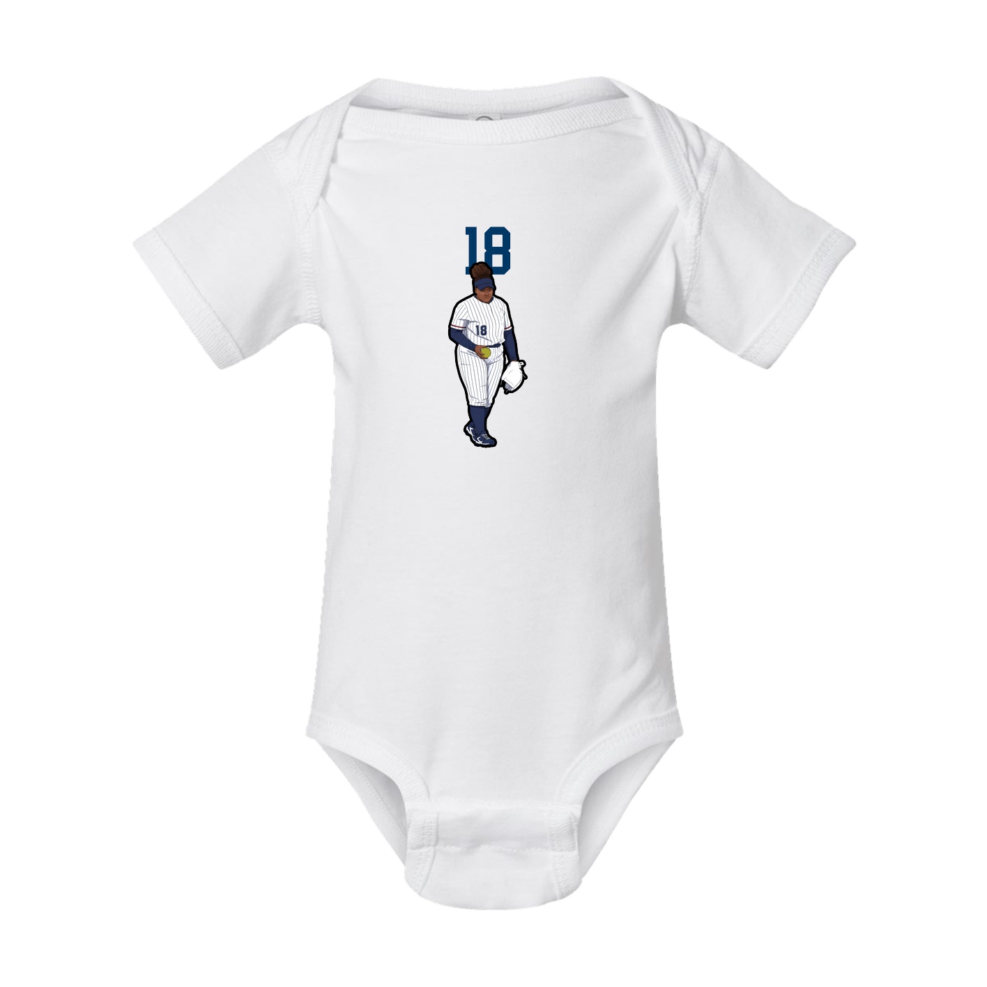 Baby Onesie — Number Top in White