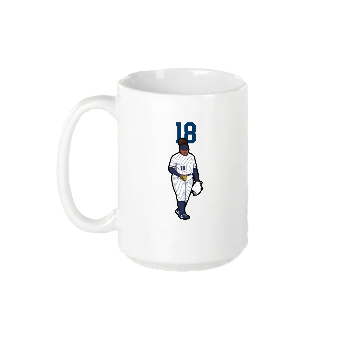 15oz Coffee Mug — Number Top in White