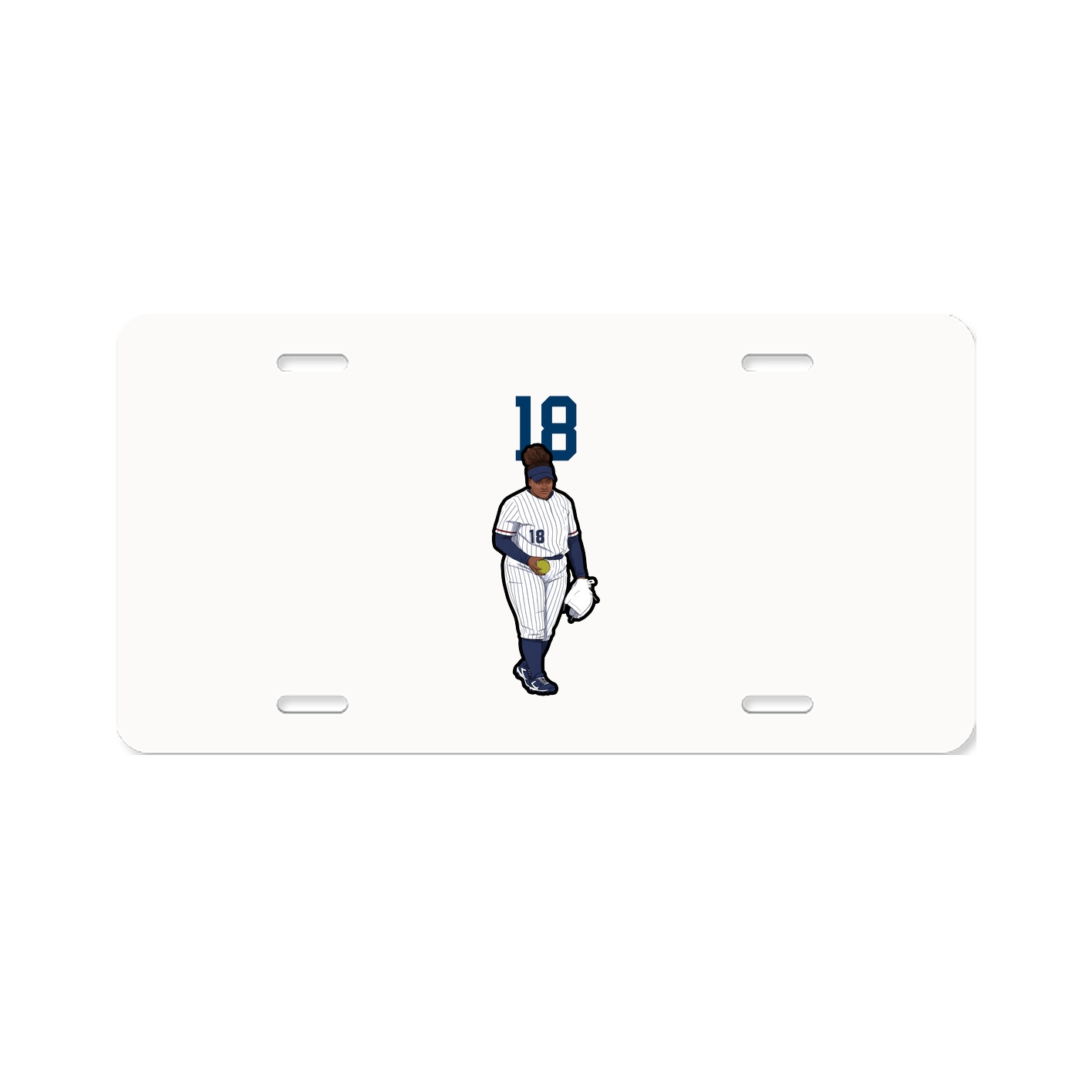 License Plate — Number Top in Classic
