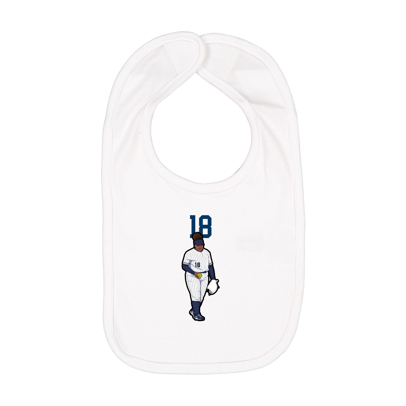 Infant Bib — Number Top in White
