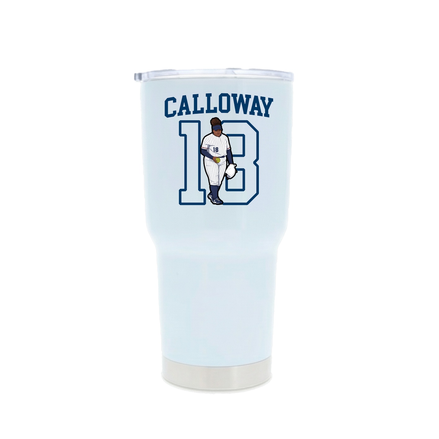 30oz Stainless Steel Tumbler — Shirsey in White
