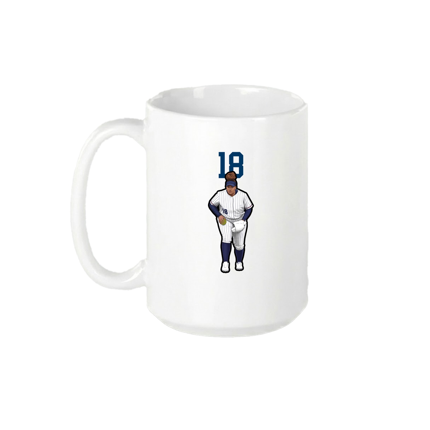 15oz Coffee Mug — Number Top in White