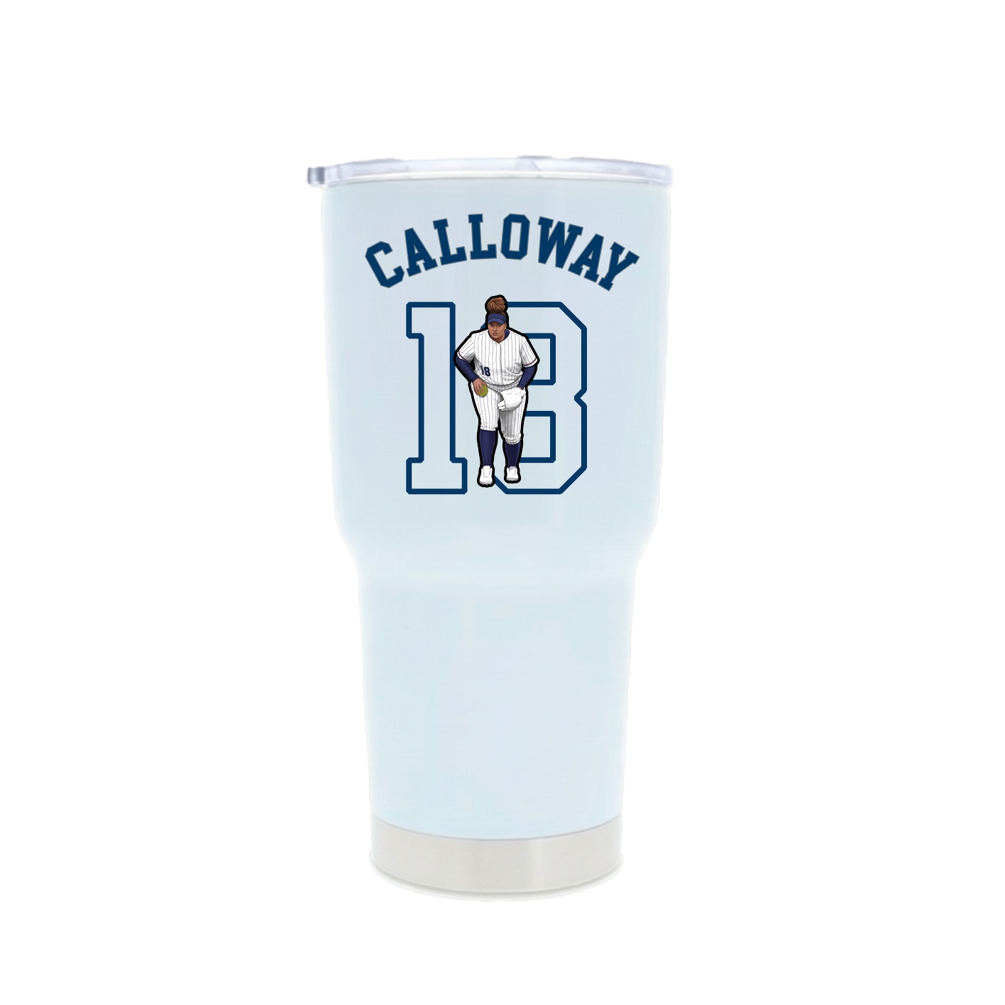 30oz Stainless Steel Tumbler — Shirsey Arch in White