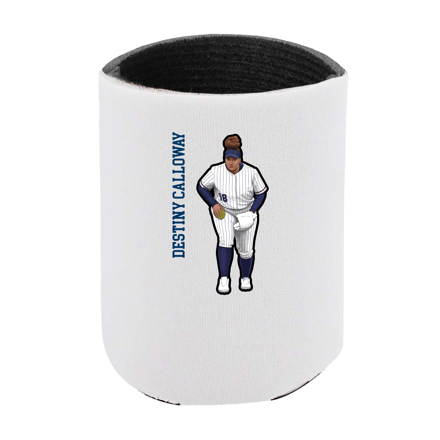 Can Holder — Name Vertical in White