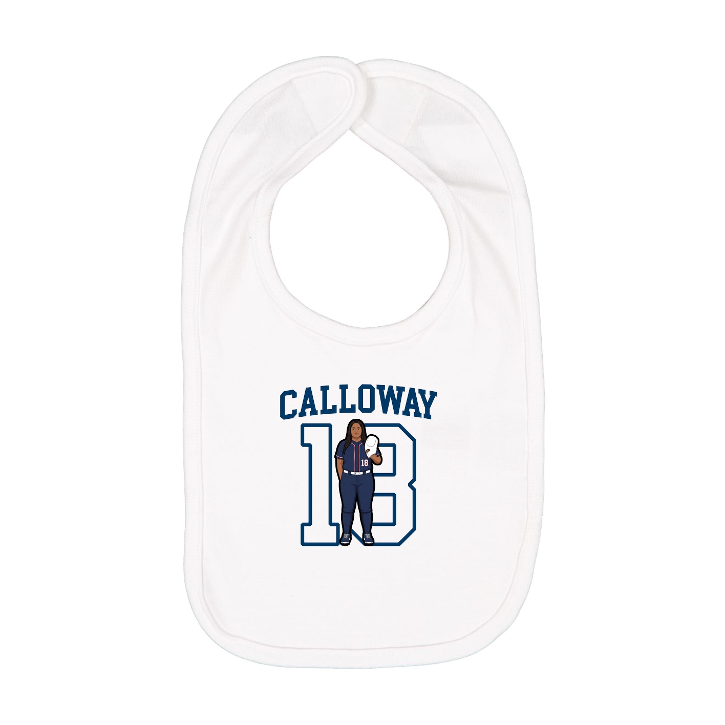 Infant Bib — Shirsey in White