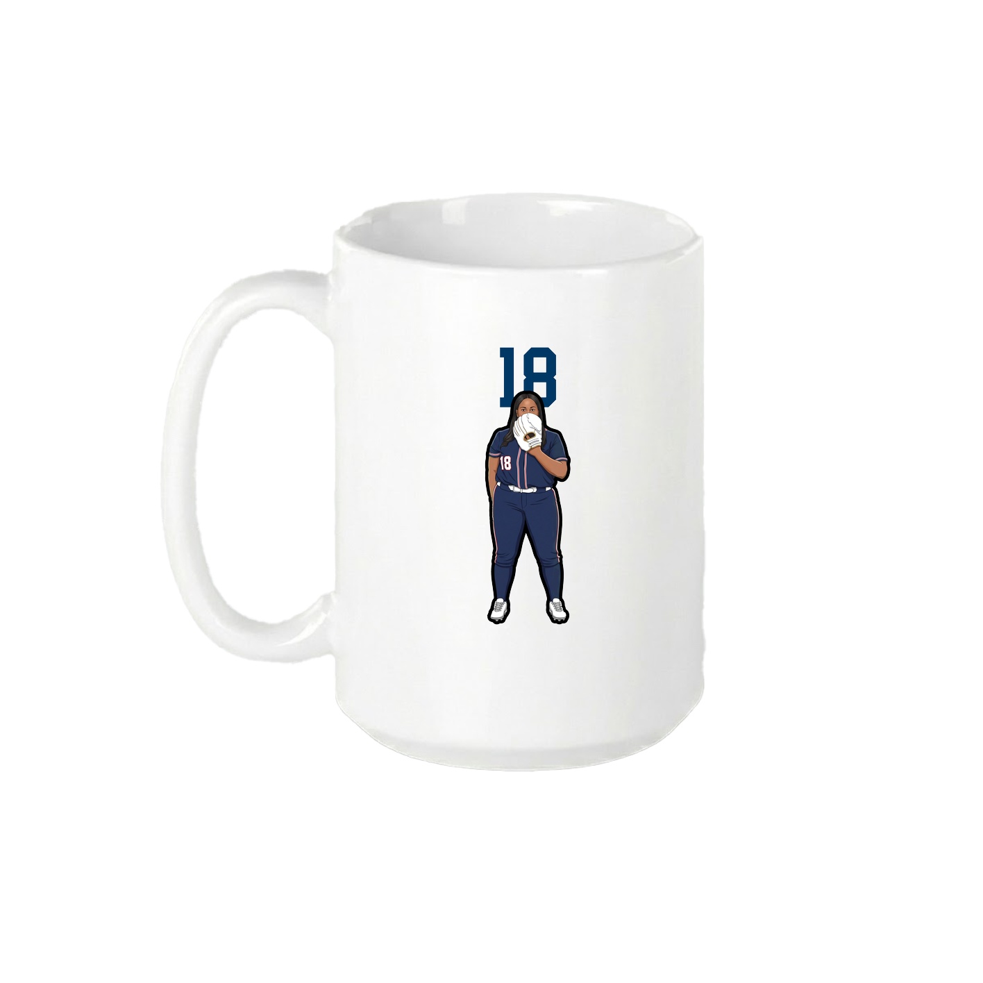 15oz Coffee Mug — Number Top in White