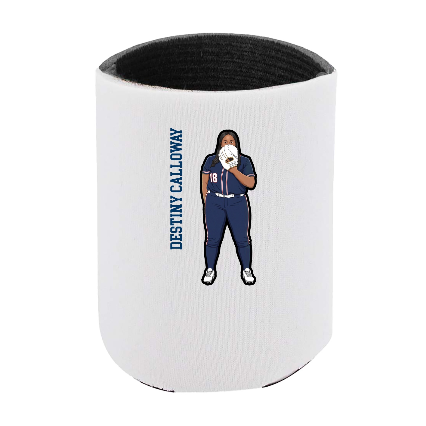 Can Holder — Name Vertical in White