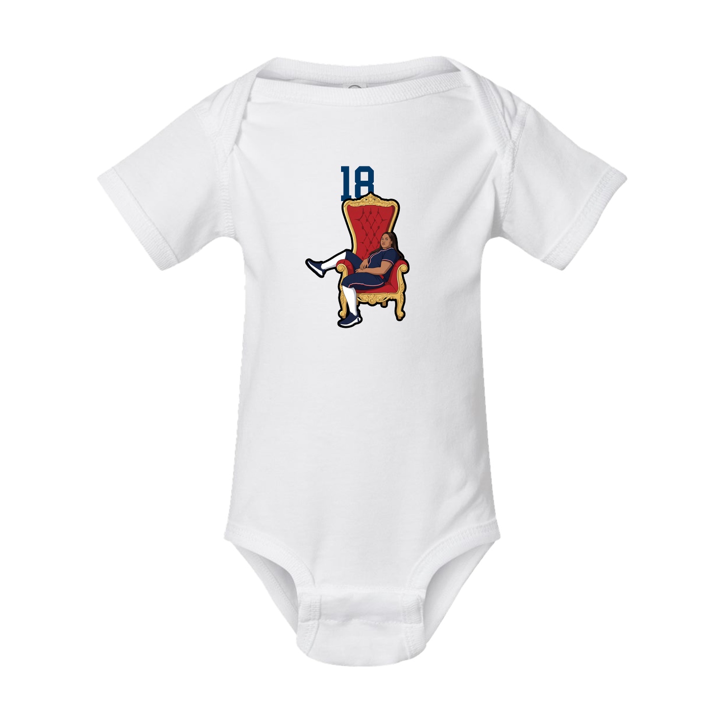 Baby Onesie — Number Top in White