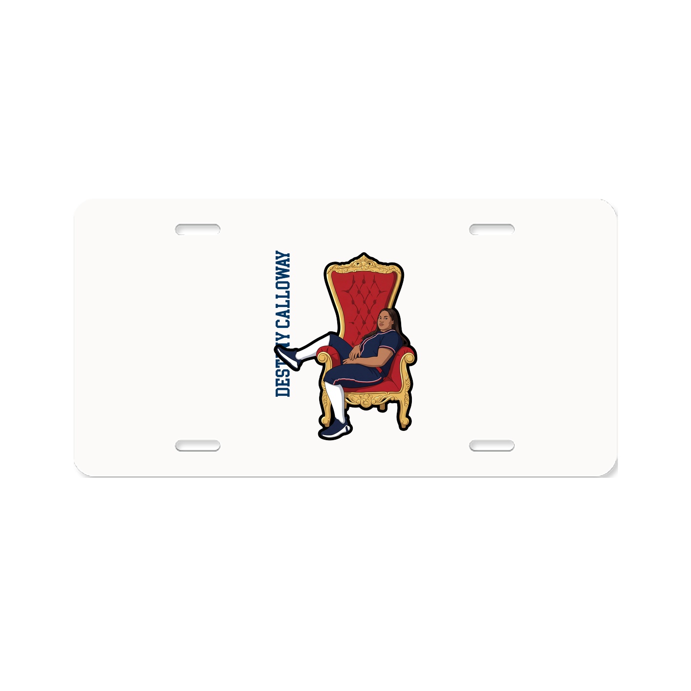 License Plate — Name Vertical in Classic
