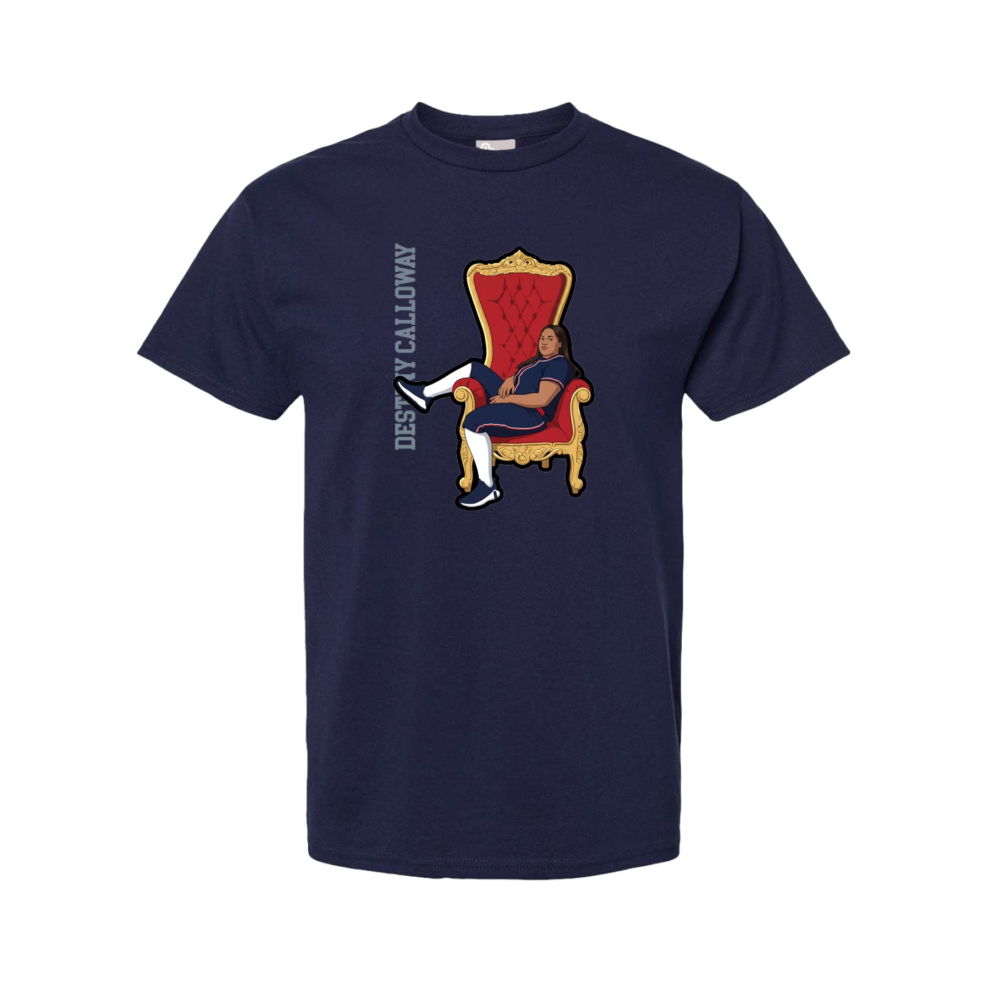 Tee — Name Vertical in Navy