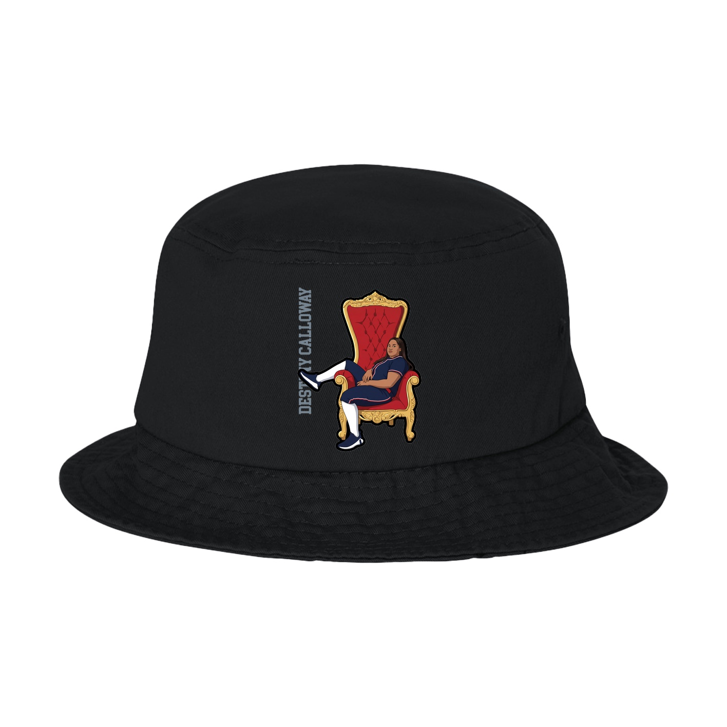 Bucket Cap — Name Vertical in Black