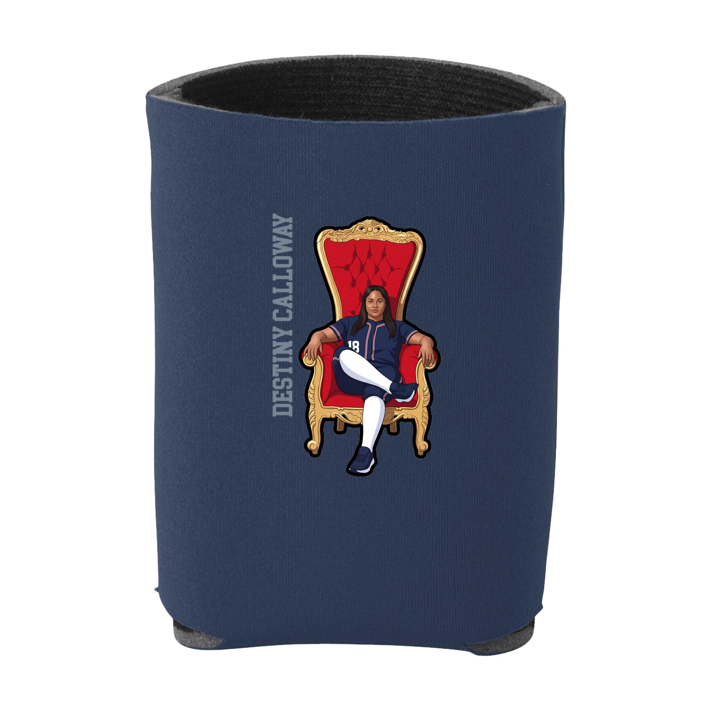 Can Holder — Name Vertical in Navy