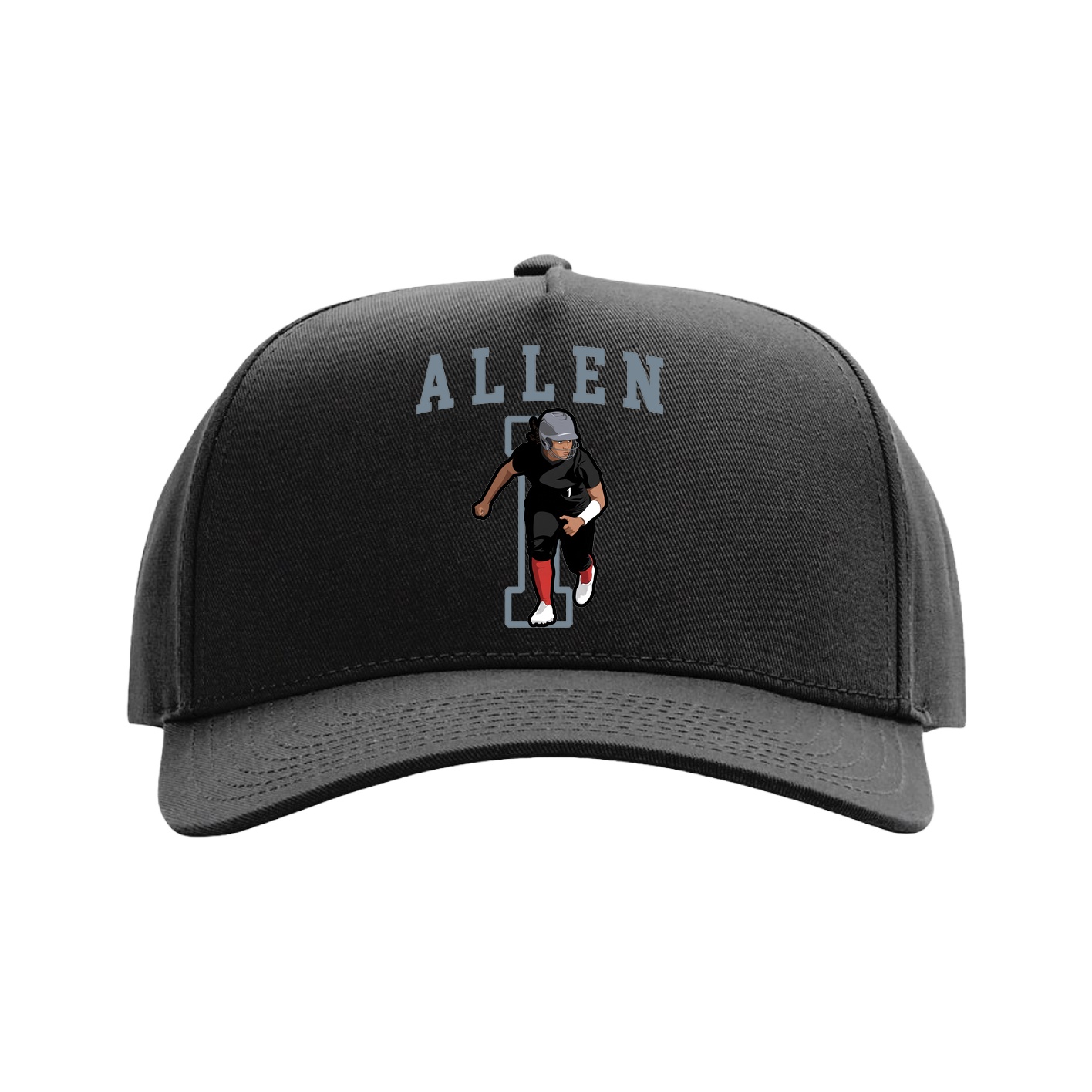 Full Fabric Five-Panel Champ Cap — Shirsey in Black