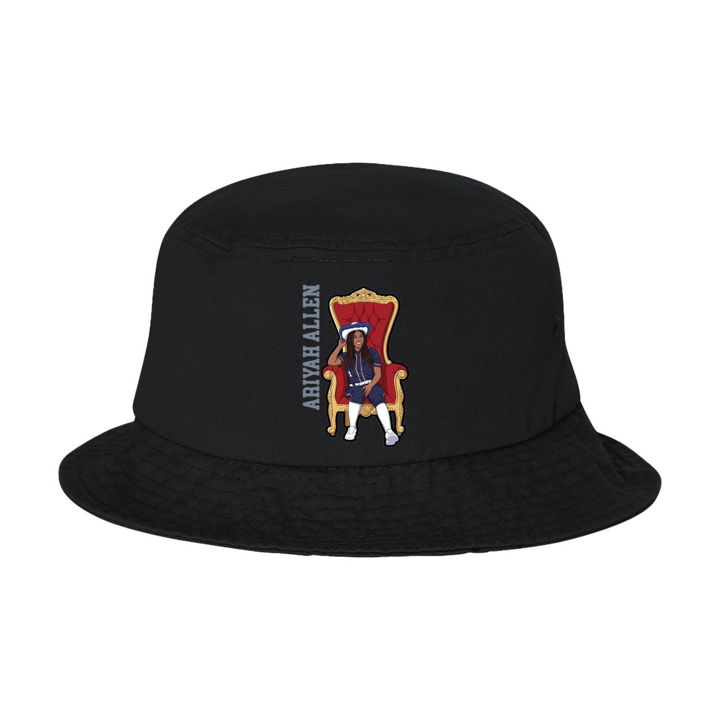 Bucket Cap — Name Vertical in Black
