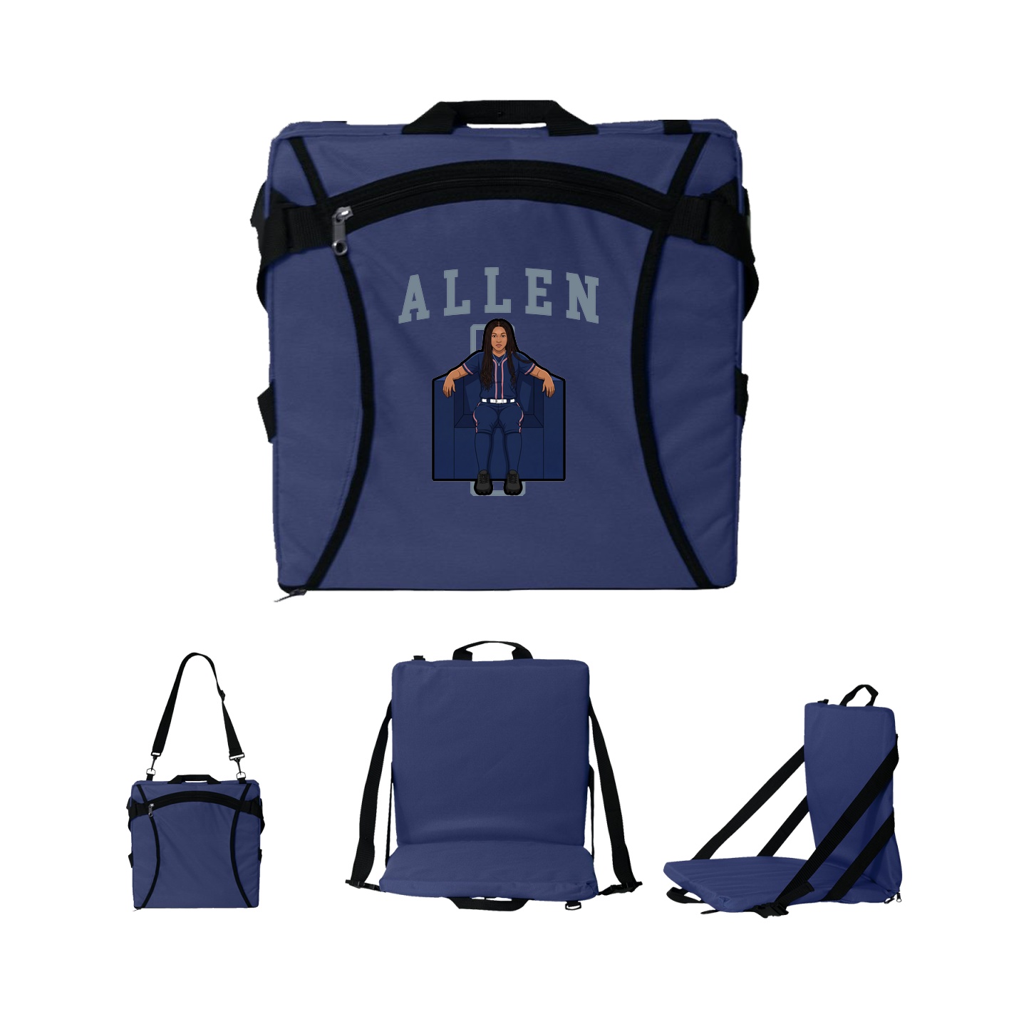 Folding Stadium Seat — Shirsey in Navy