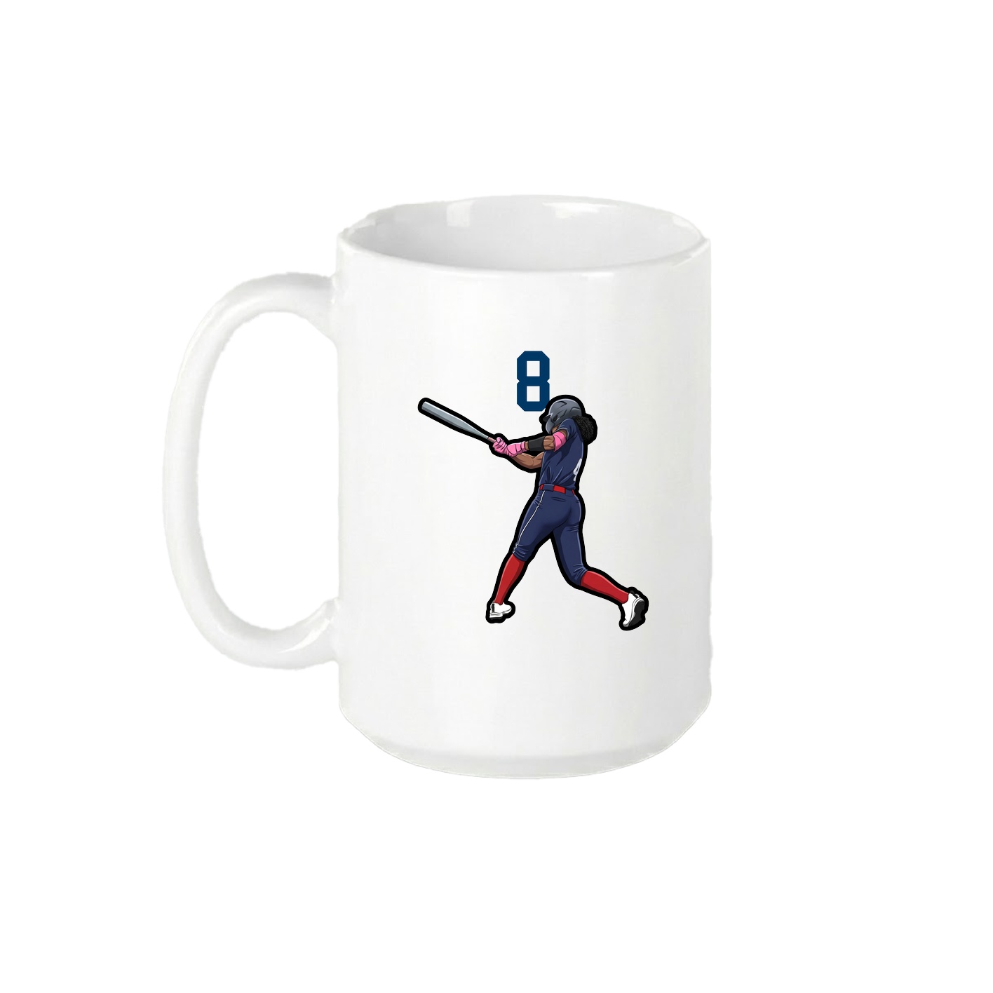 15oz Coffee Mug — Number Top in White