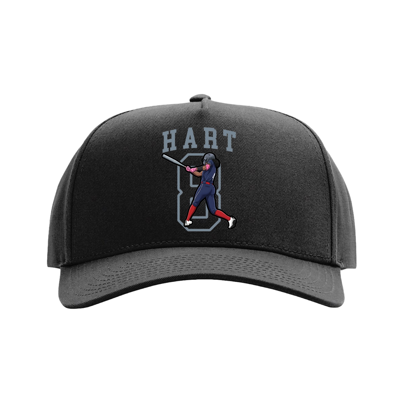 Full Fabric Five-Panel Champ Cap — Shirsey in Black