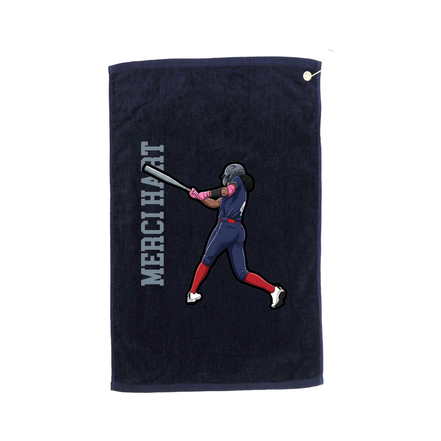 Golf Towel — Name Vertical in Navy