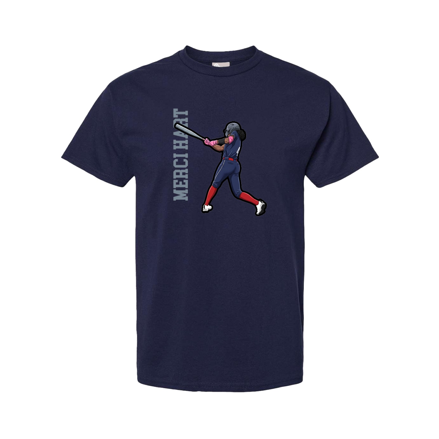 Youth Tee — Name Vertical in Navy