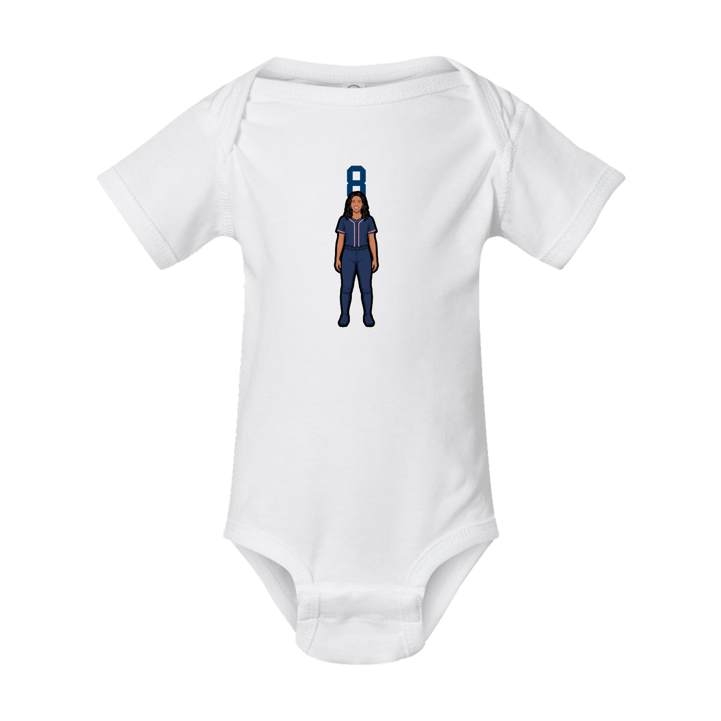 Baby Onesie — Number Top in White