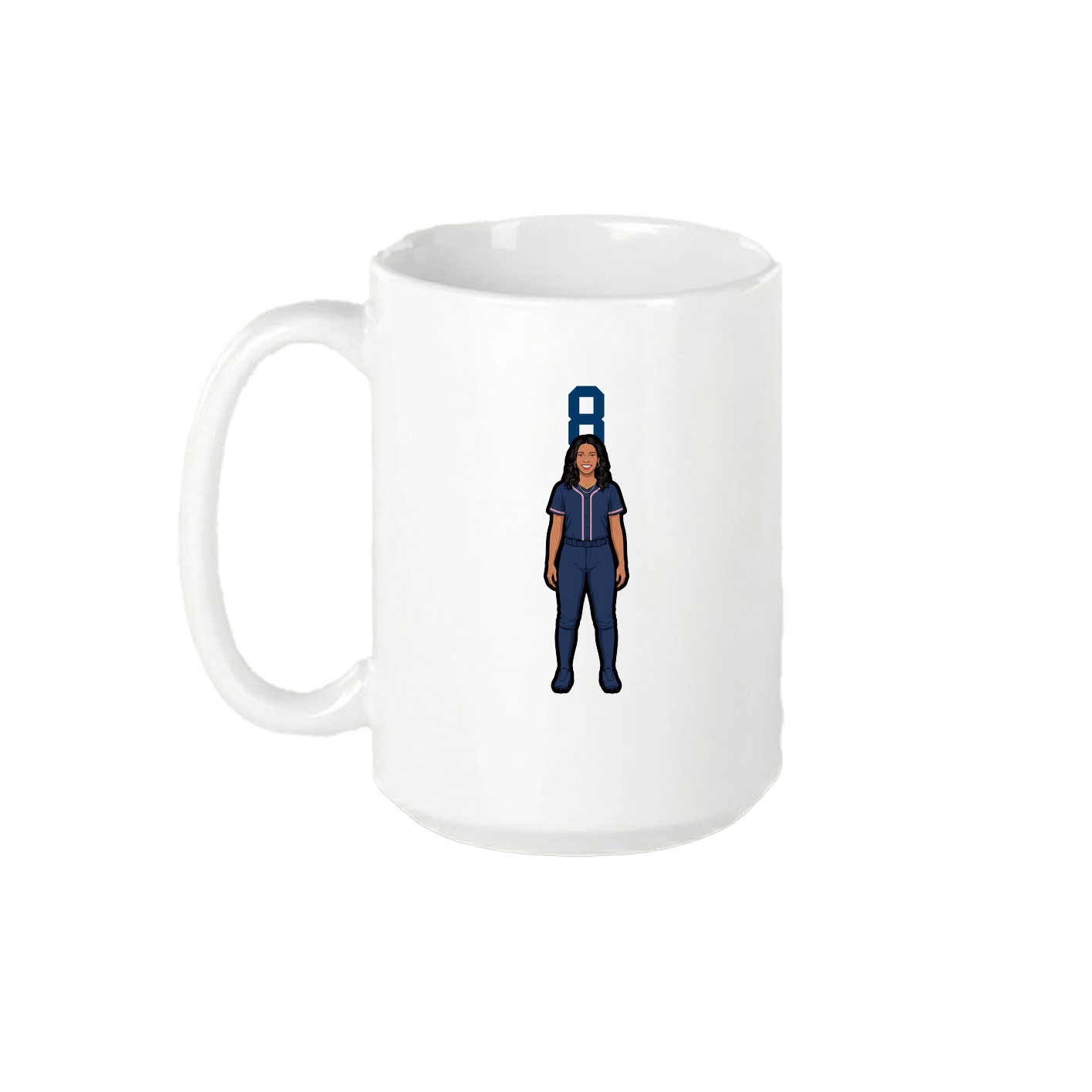 15oz Coffee Mug — Number Top in White