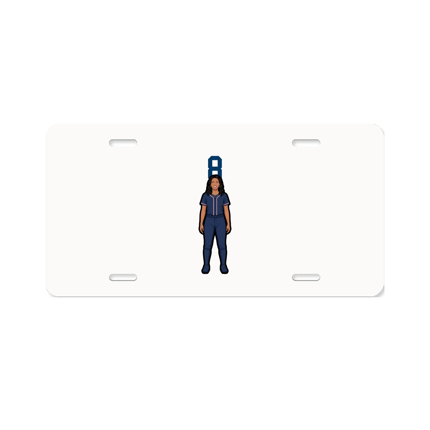 License Plate — Number Top in Classic