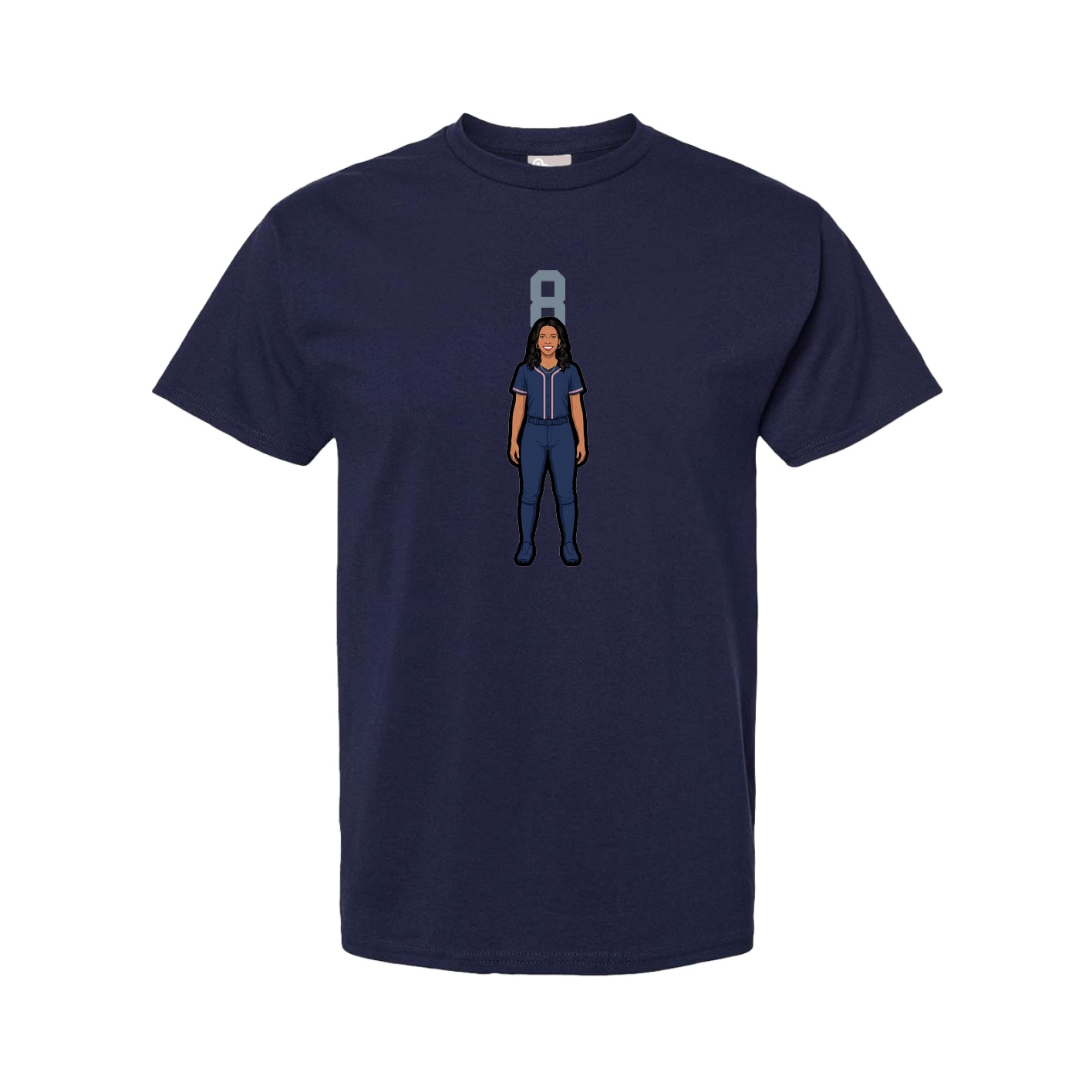 Youth Tee — Number Top in Navy