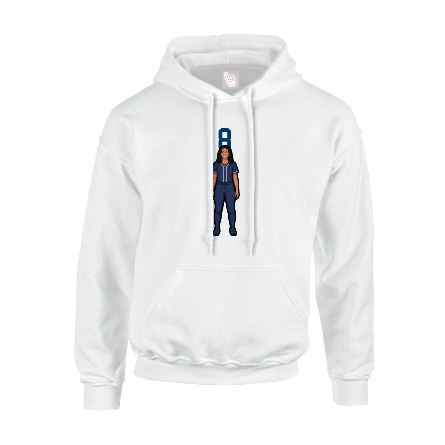 Hoodie — Number Top in White
