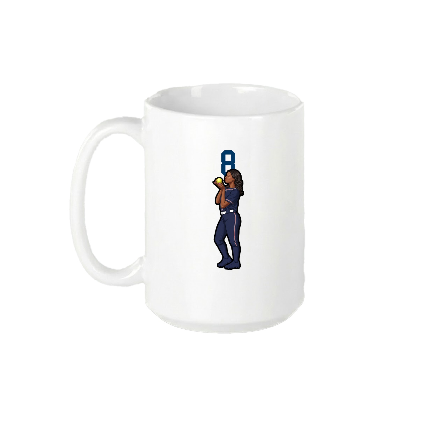 15oz Coffee Mug — Number Top in White