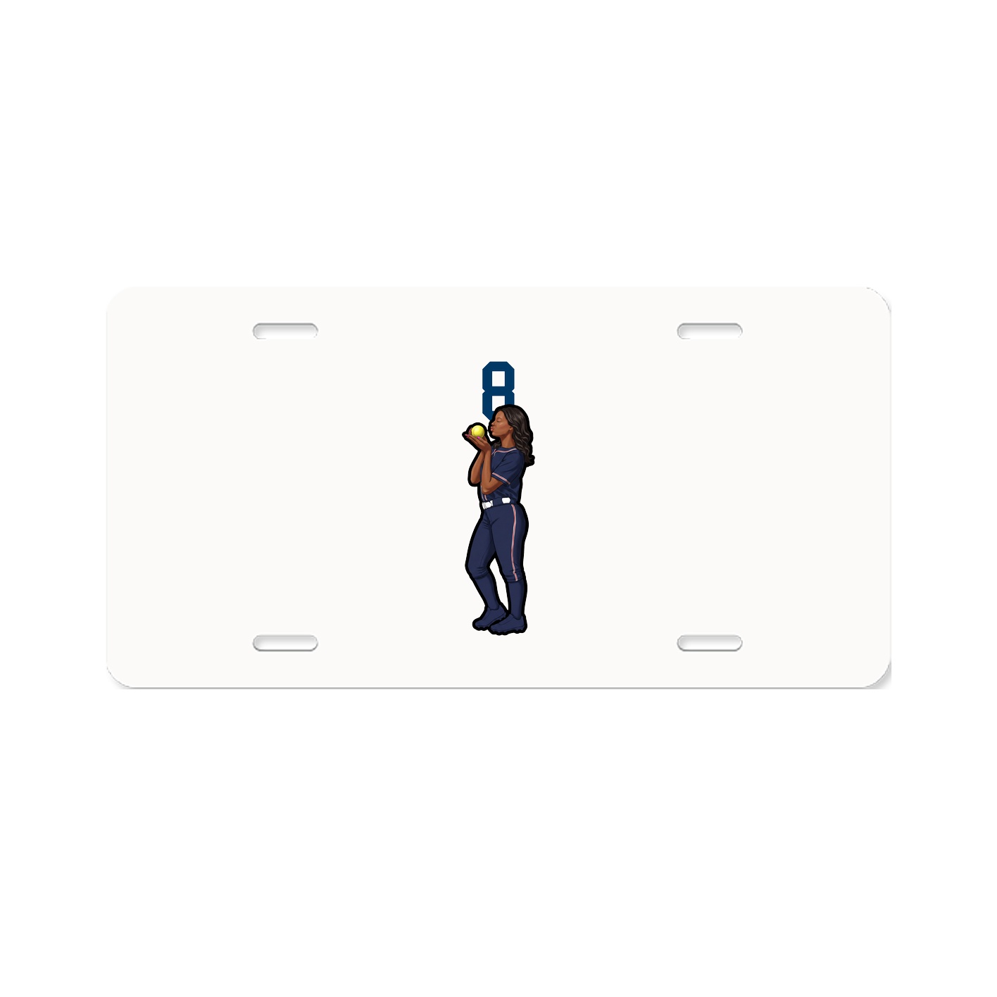 License Plate — Number Top in Classic