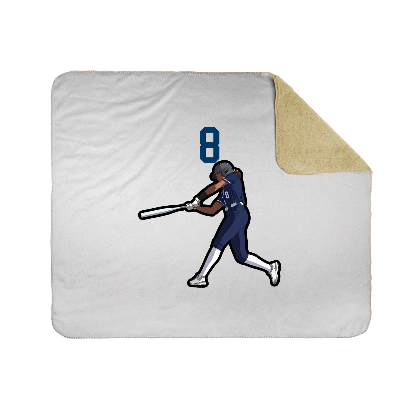 Throw Blanket — Number Top in White