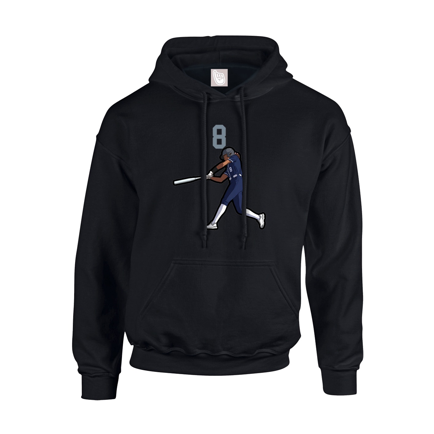 Hoodie — Number Top in Black