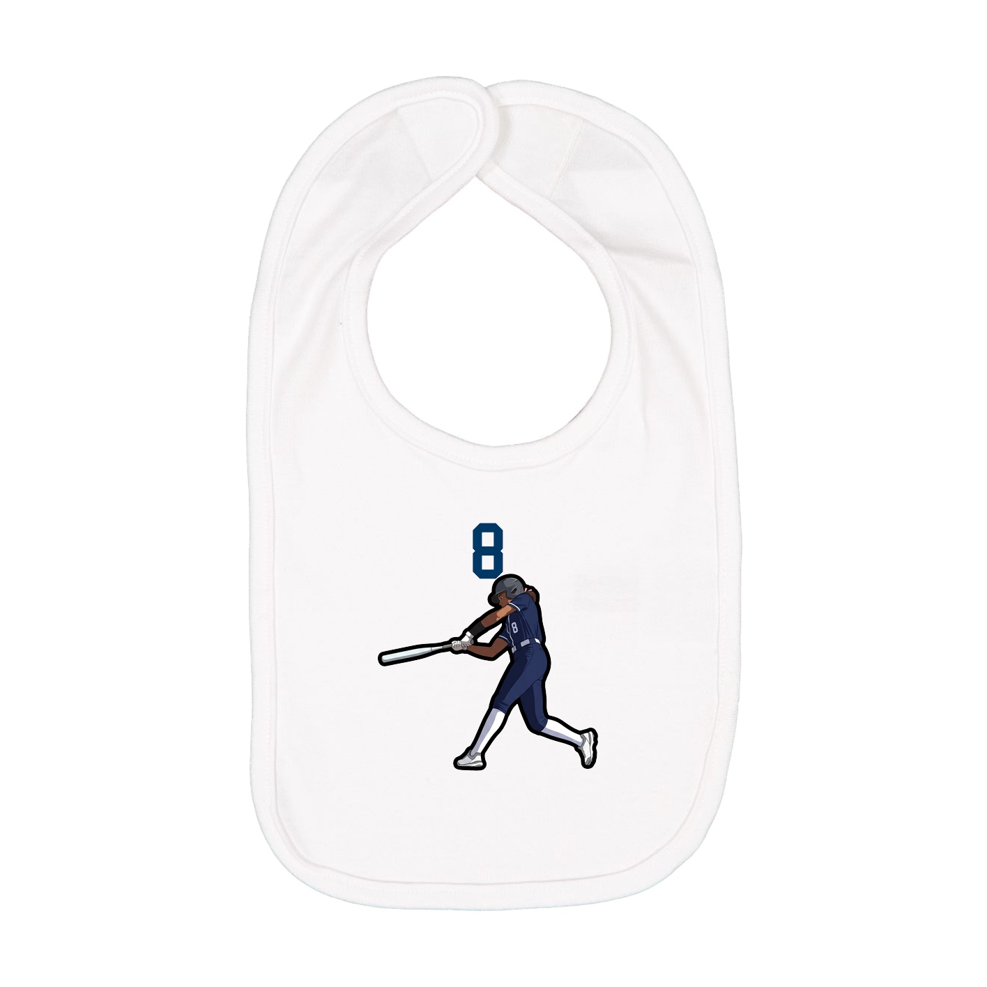 Infant Bib — Number Top in White