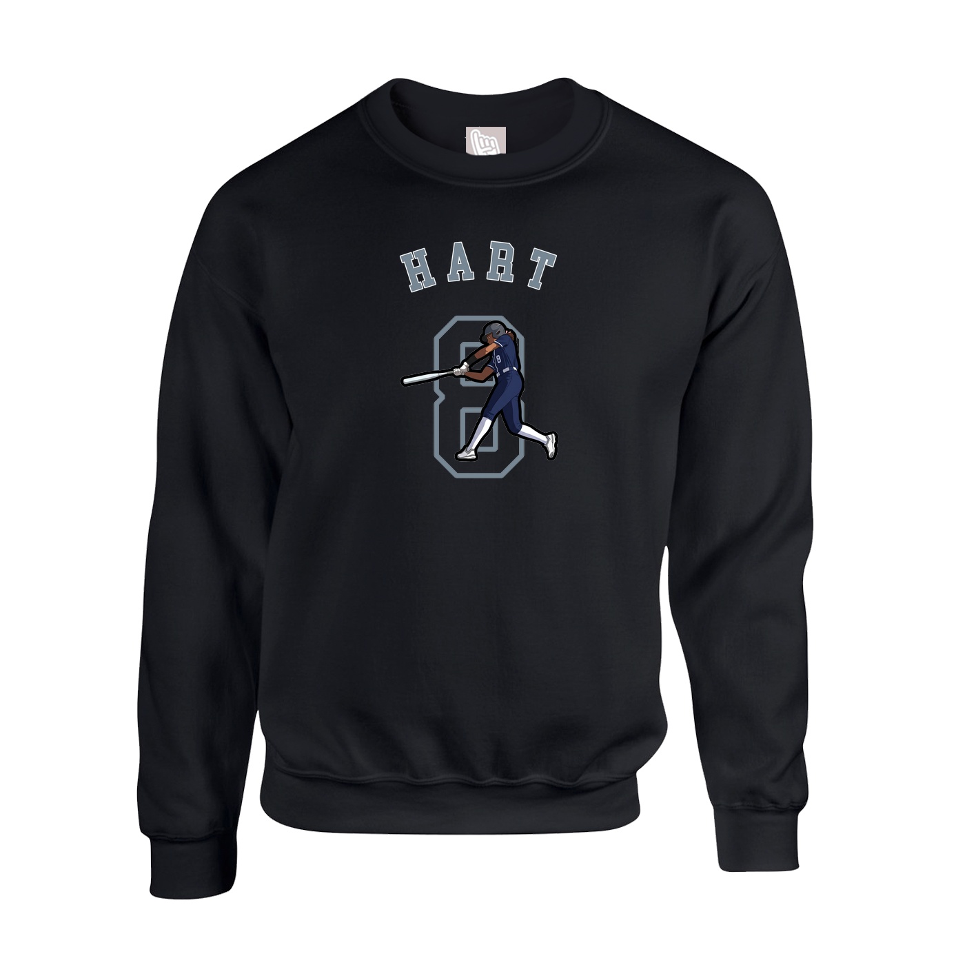 Fleece Crew — Shirsey Arch in Black