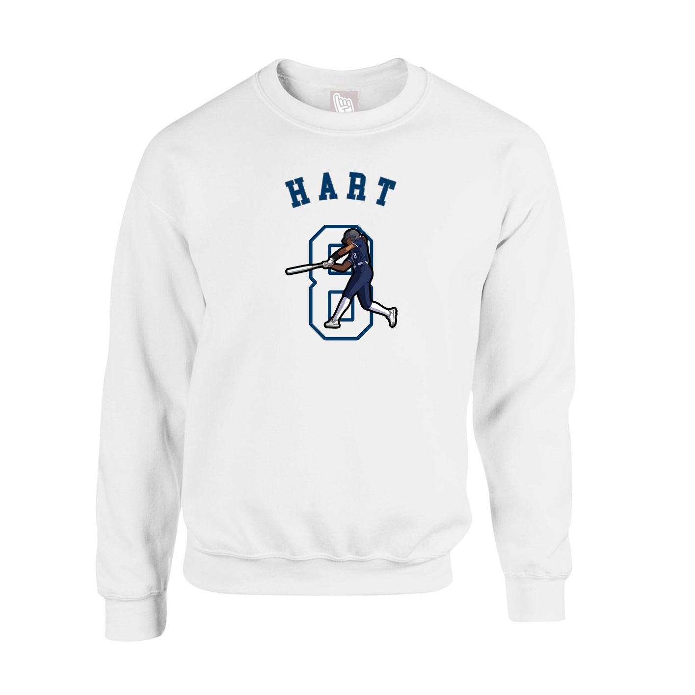 Fleece Crew — Shirsey Arch in White