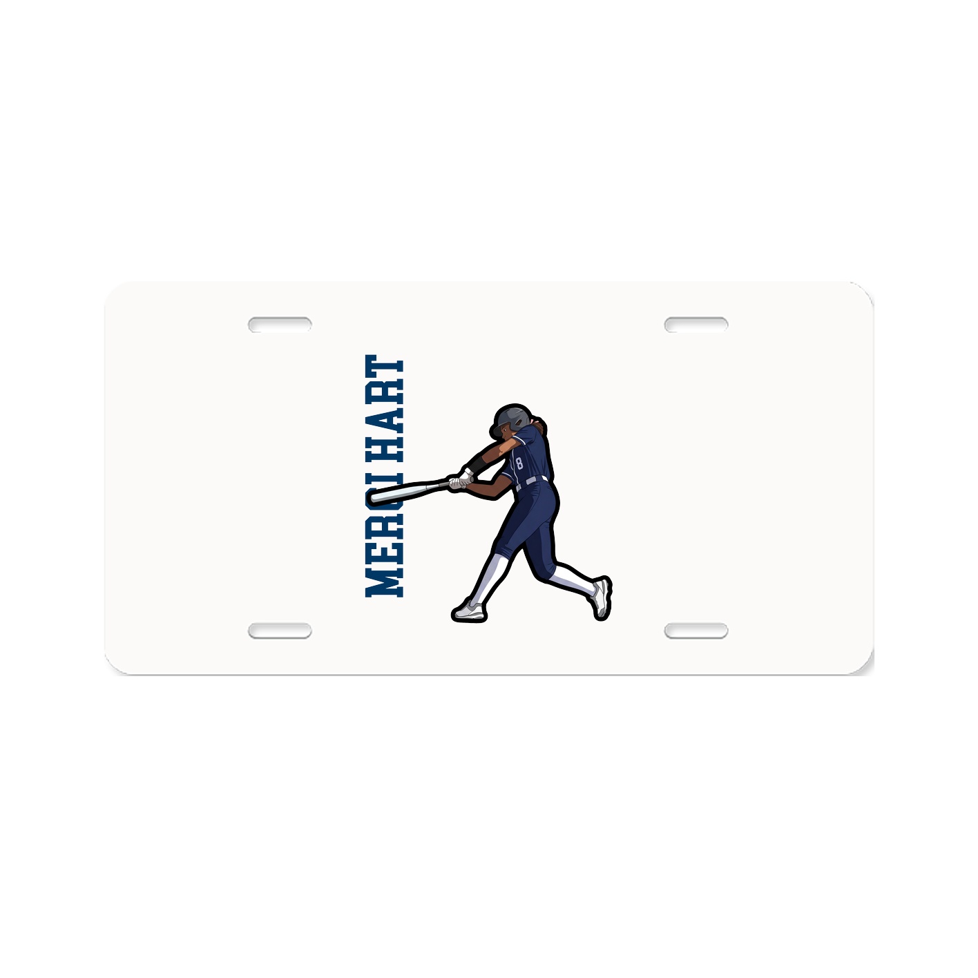 License Plate — Name Vertical in Classic
