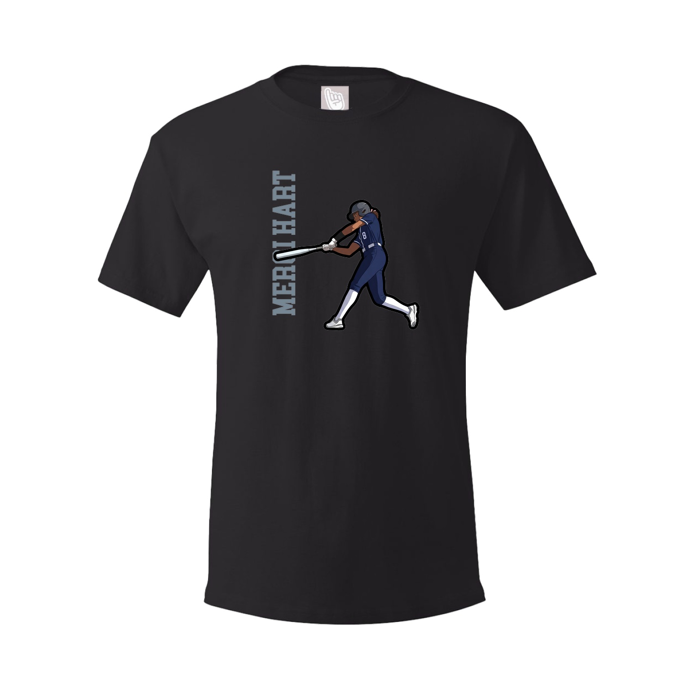 Tee — Name Vertical in Black