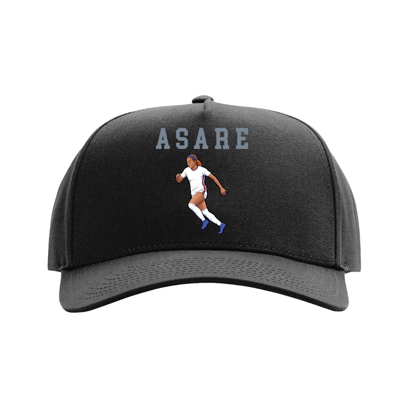 Full Fabric Five-Panel Champ Cap — Shirsey in Black